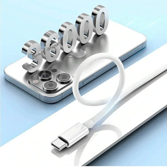 USB‎ C 3ft iphone charger white 36” NWT - Picture 4 of 4